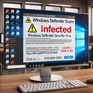 Windows Defender Security Scam Pop up