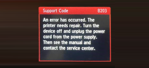 Canon B203 Error