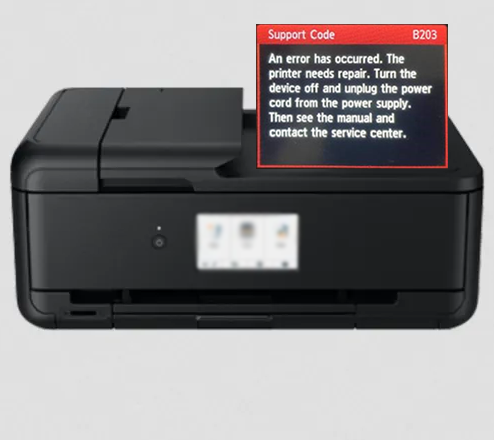 Symptoms of Canon Printer Error B203