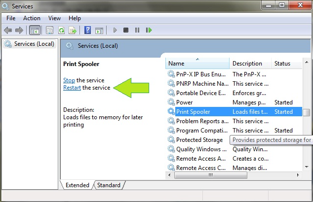 Configuring Printer Spooler Service